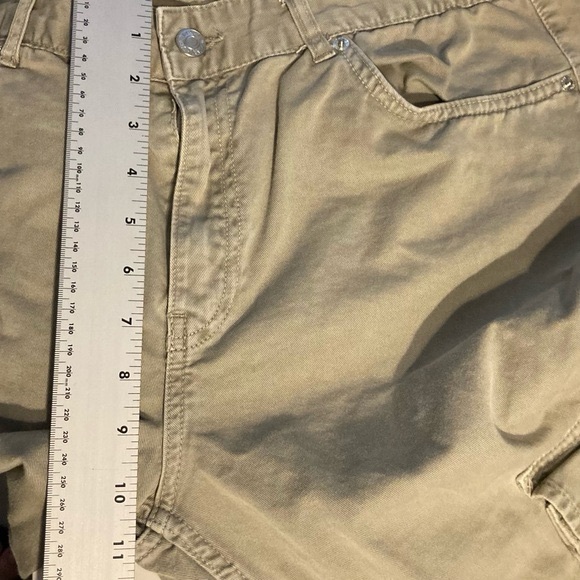 Zara Green Wide Leg Cargo 12 Utility High Rise Straps Flap Pockets Bloggers Fave - Picture 10 of 11